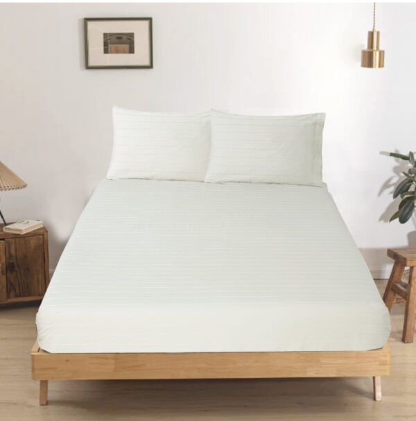 Light Brown Stripe Design 'Cotton satin'