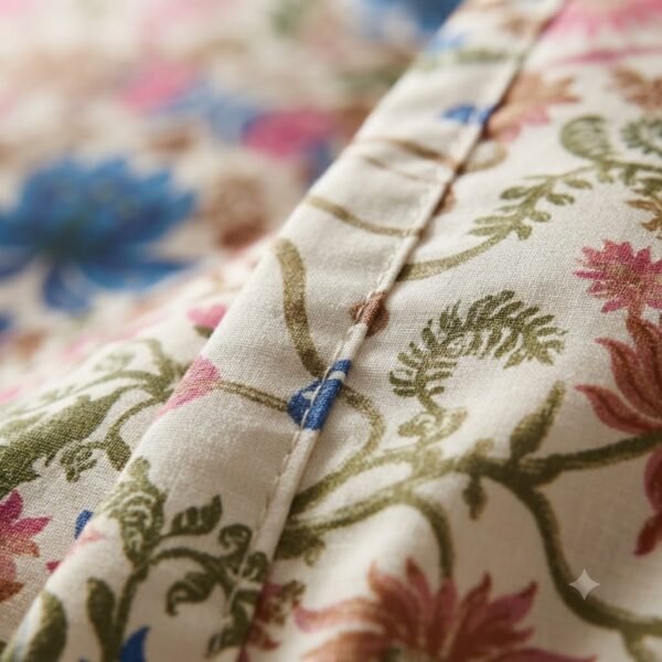 Premium Finest Cotton Percale Multicolour Floral Print Bedsheet with Pillow Case