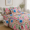 Gemini_Generated_Image_6bnv9w6bnv9w6bnv Premium Finest Cotton Percale Multicolour Floral Print Bedsheet with Pillow Case
