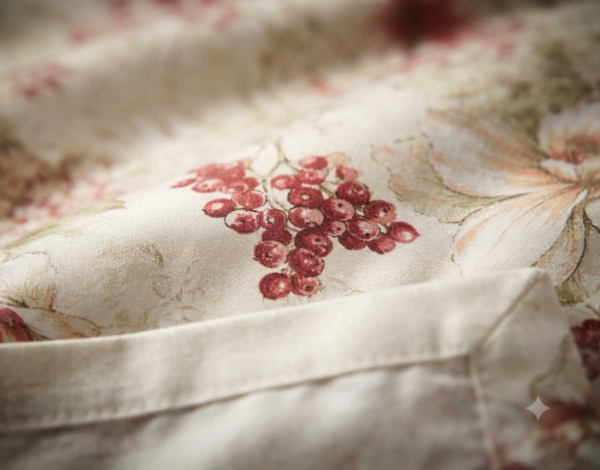 Premium Cotton Satin Cream Color Floral Print Luxury Bedsheet with Pillow Case