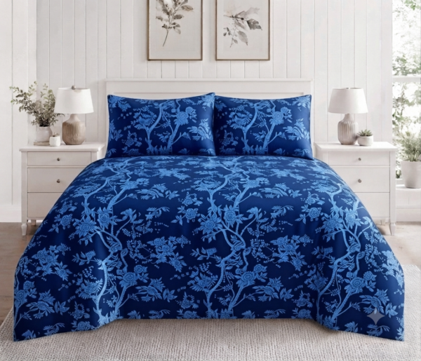 Floral Print Unique Color&Design Bedsheet” Cotton Satin