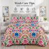 Gemini_Generated_Image_he3atnhe3atnhe3a Premium Finest Cotton Percale Multicolour Floral Print Bedsheet with Pillow Case