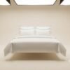 ac5c9a59-6fb8-489b-a09b-a9fe2ede6876 Premium Cotton Satin Plain White 300 Thread Count Bedsheet Set with Duvet Cover & Pillowcases