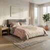 Premium Cotton Satin Multicoloured Printed Pearl Design Bedsheet with Pillowcase