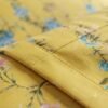 Premium Cotton Satin Double Yellow Floral Print Design Bedsheet with Pillowcase