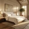 d6a5c497-7e68-4183-9d6f-37e6cf92aac6 Premium Cotton Satin Plain White 300 Thread Count Bedsheet Set with Duvet Cover & Pillowcases