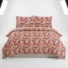 Pink/Red Floral Print Design Bedsheet with Pillowcase Premium Cotton Percale