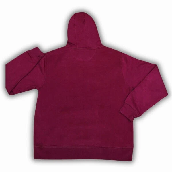 Men's Pullover Hoodie Maroon Red Long Sleeve Drawstring Cozy Winter Outerwear
