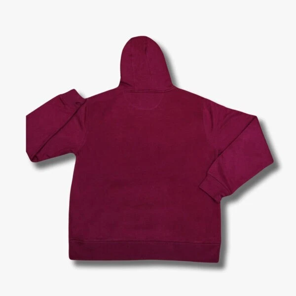Men's Full Zip Hoodie Maroon Red Long Sleeve Drawstring Cozy Winter Outerwear