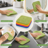 12 Pieces Reusable Microfiber Baby Wipes | Ultra Soft Multi-Color Cleaning Cloths | Highly Absorbent, Lint-Free & Washable | Gentle for Baby Care, Face, Kitchen & Household Cleaning