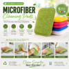 12 Pieces Reusable Microfiber Baby Wipes | Ultra Soft Multi-Color Cleaning Cloths | Highly Absorbent, Lint-Free & Washable | Gentle for Baby Care, Face, Kitchen & Household Cleaning