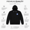 Premium Light Blue Full Zip Hoodie for Men & Women | Soft Cotton Blend Casual Hoodie with Hood & Zipper