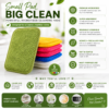 12 Pieces Reusable Microfiber Baby Wipes | Ultra Soft Multi-Color Cleaning Cloths | Highly Absorbent, Lint-Free & Washable | Gentle for Baby Care, Face, Kitchen & Household Cleaning