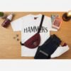 West Ham United "HAMMERS" T-Shirt & Maroon Crossbody Bag Set | Official Fan Streetwear Combo for Men & Women