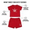 Nottingham Forest FC "Future Forest Star" Baby T-Shirt & Shorts Set | Red Athletic Summer Outfit for Infants