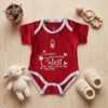 Nottingham Forest Style Funny Baby Bodysuit | Red & White "Cutest" Quote Romper for Newborns & Infants
