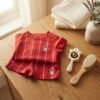 Nottingham Forest Official Style Baby T-Shirt & Shorts Set | Red Striped Summer Outfit for Infants