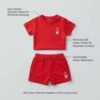 Nottingham Forest Official Style Baby T-Shirt & Shorts Set | Red Striped Summer Outfit for Infants