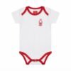 Nottingham Forest Official Style Baby Romper | White & Red Tree Crest Newborn Bodysuit for Little Fans
