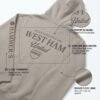 West Ham United Official Style Beige Hoodie | Est. 1895 Hammers Graphic Streetwear Pullover for Men & Women