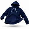 Unisex Navy Blue Full Zip Hoodie – Soft Cotton Fleece Sweatshirt with Hood & Kangaroo Pocket