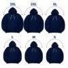 Unisex Navy Blue Full Zip Hoodie – Soft Cotton Fleece Sweatshirt with Hood & Kangaroo Pocket