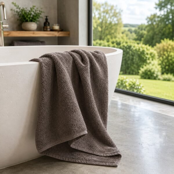 Premium Taupe Cotton Bath Towel – Ultra Soft, Highly Absorbent & Quick-Dry Luxury Bathroom Towel