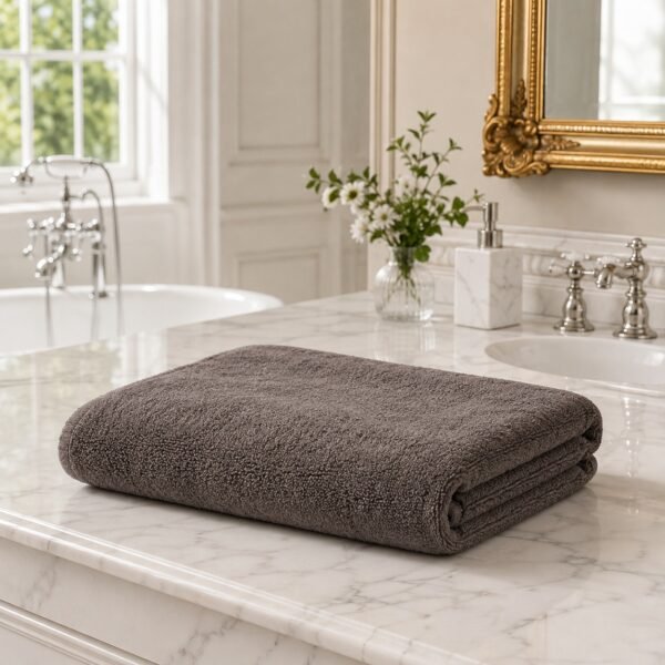 Premium Taupe Cotton Bath Towel – Ultra Soft, Highly Absorbent & Quick-Dry Luxury Bathroom Towel