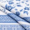 Elegant Blue & White Floral Cotton Bedspread Set | Classic Chinoiserie Quilting